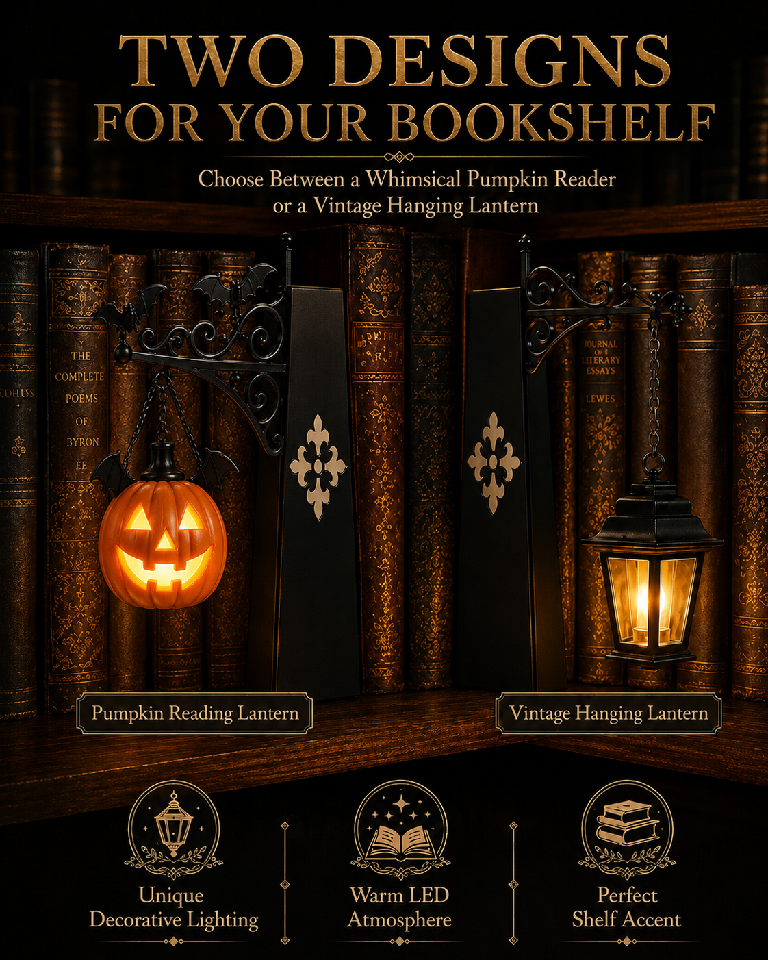 Evernook | Halloween Bookshelf Decor & Cozy Book Nook Lights